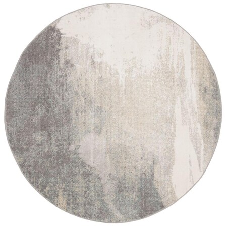 Safavieh 9 x 9 ft. Jasper 100 Power Loomed Round Area Rug; Grey & Gold JSP114A-9R